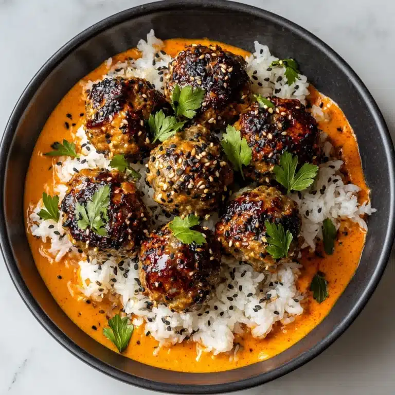 Creamy Coconut Gochujang Chicken Meatballs Recipe
