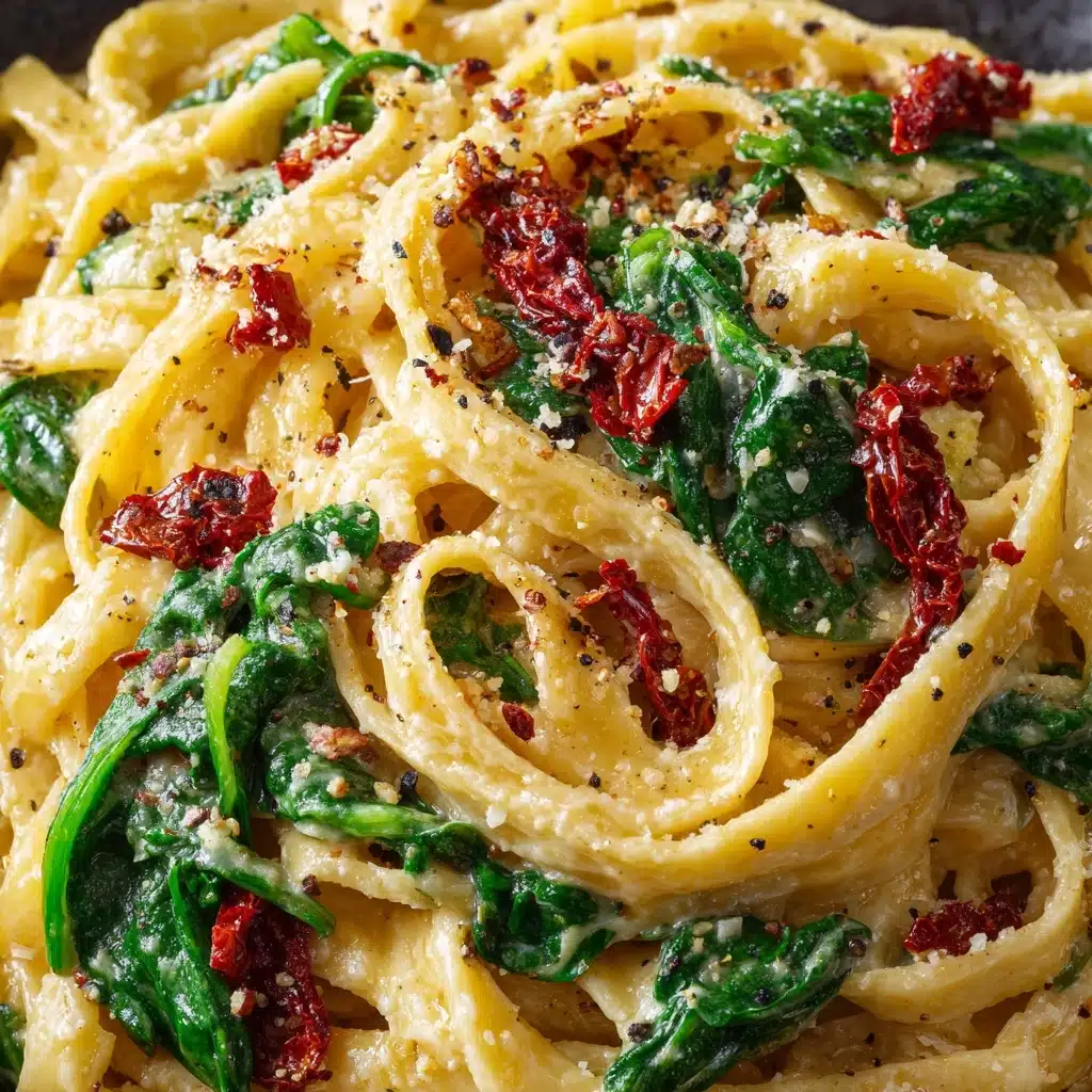 Linguine with Spinach and Sun-Dried Tomato Cream Sauce Recipe