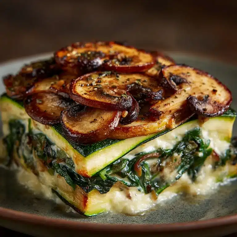 Spinach, Mushroom, and Ricotta Stuffed Zucchini Recipe