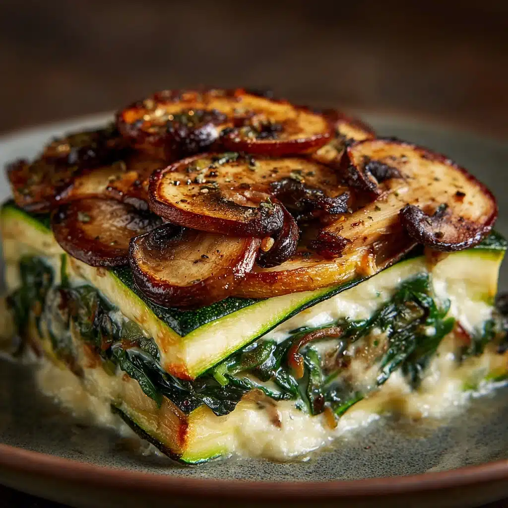 Spinach, Mushroom, and Ricotta Stuffed Zucchini Recipe