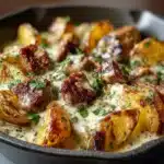 One-Pan Creamy Meat & Potato Skillet Recipe