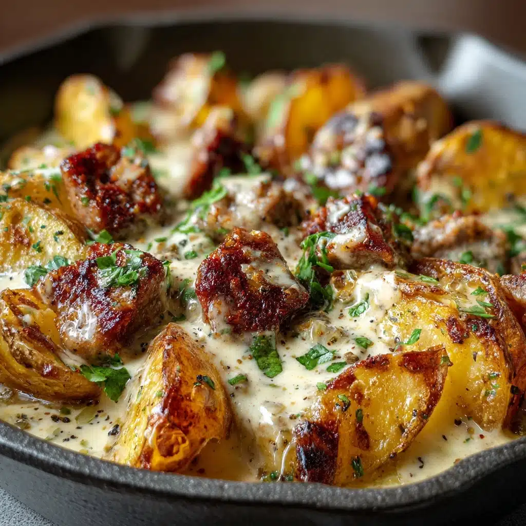 One-Pan Creamy Meat & Potato Skillet Recipe