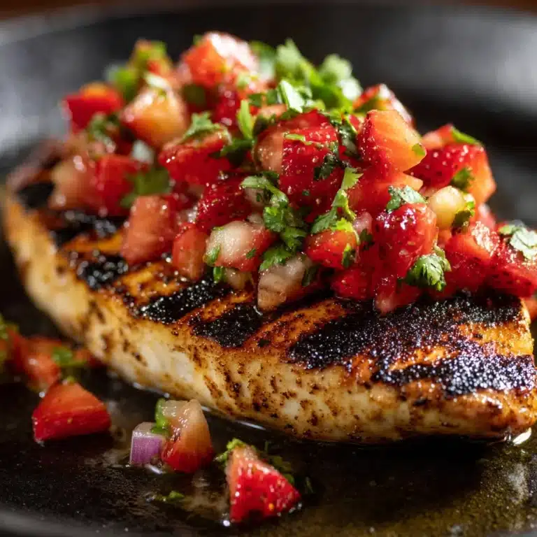 Cilantro Lime Grilled Chicken with Strawberry Salsa Recipe