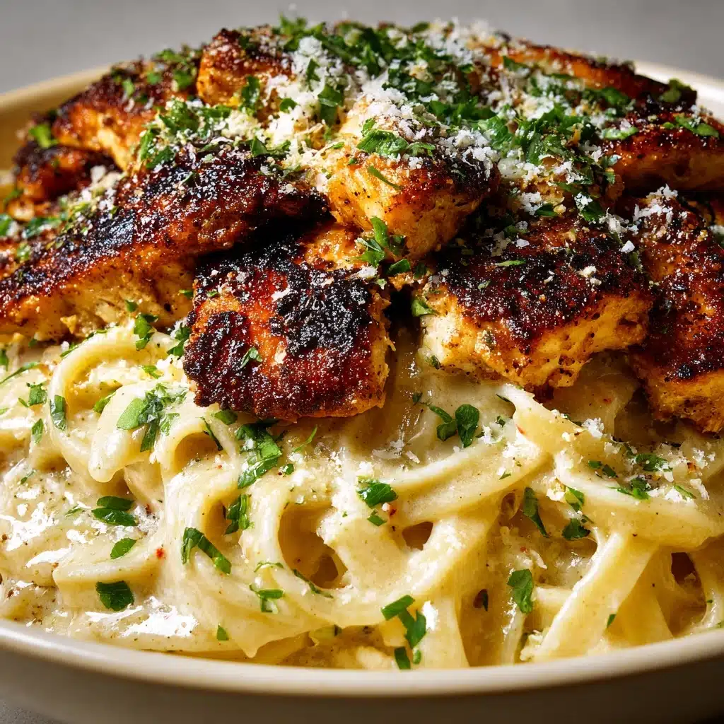 Lemon Garlic Butter Chicken with Creamy Parmesan Linguine Recipe