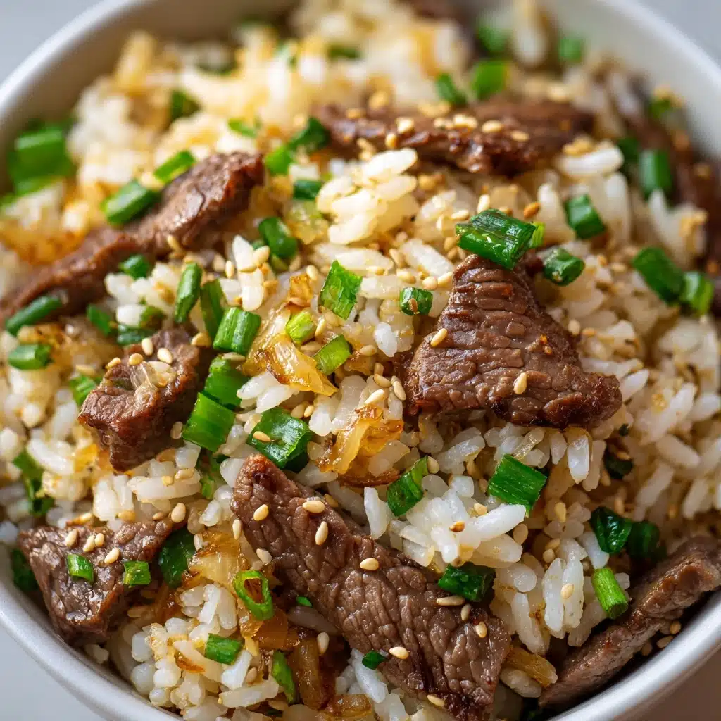 Onion Beef Fried Rice Recipe - Recipe Image