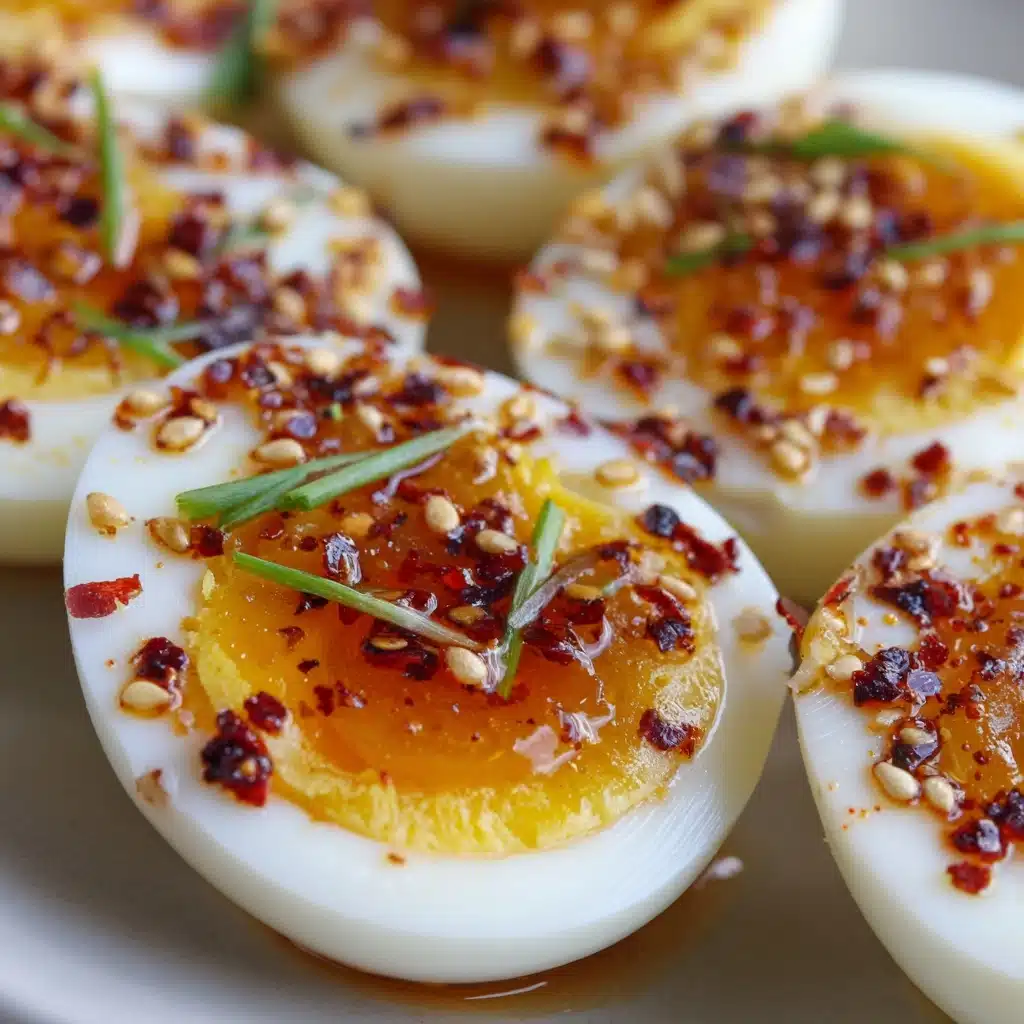 Sweet and Spicy Pepper Jelly Deviled Eggs Recipe