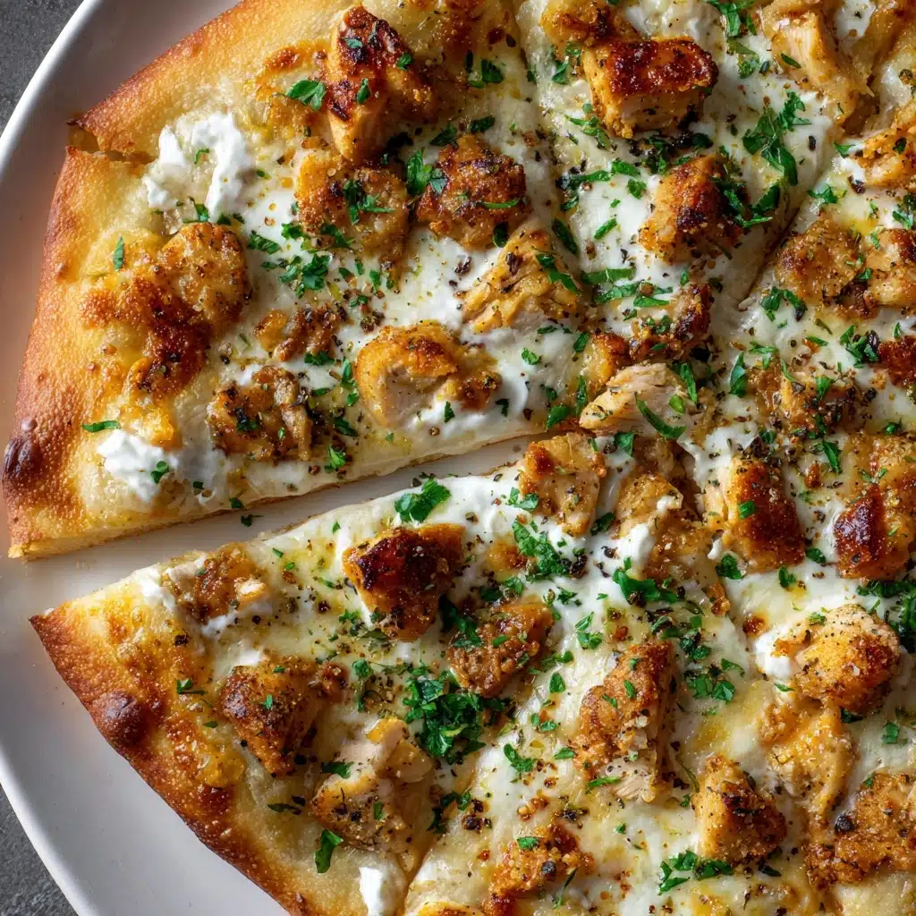 Roasted Garlic White Chicken Pizza Recipe