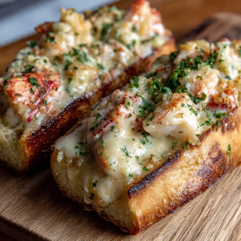 Crab Alfredo-Stuffed Garlic Bread Boats Recipe - Recipe Image