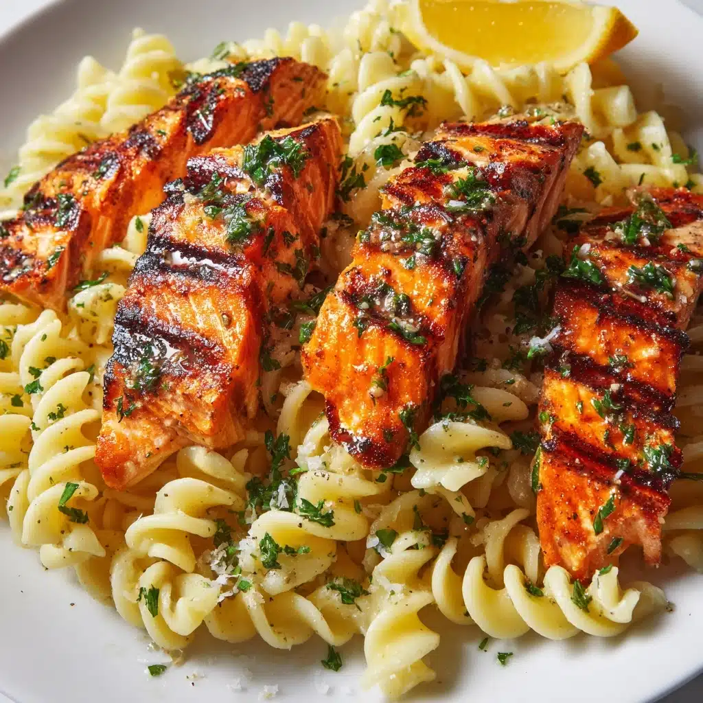 Salmon Bites with Lemon Butter Orzo Recipe - Recipe Image