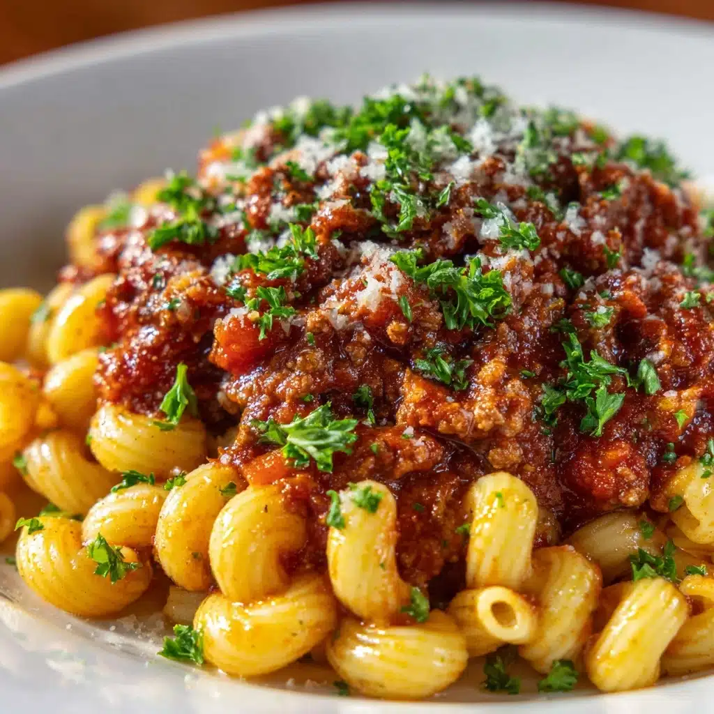 Homemade Bolognese Sauce with Gigli Pasta Recipe - Recipe Image