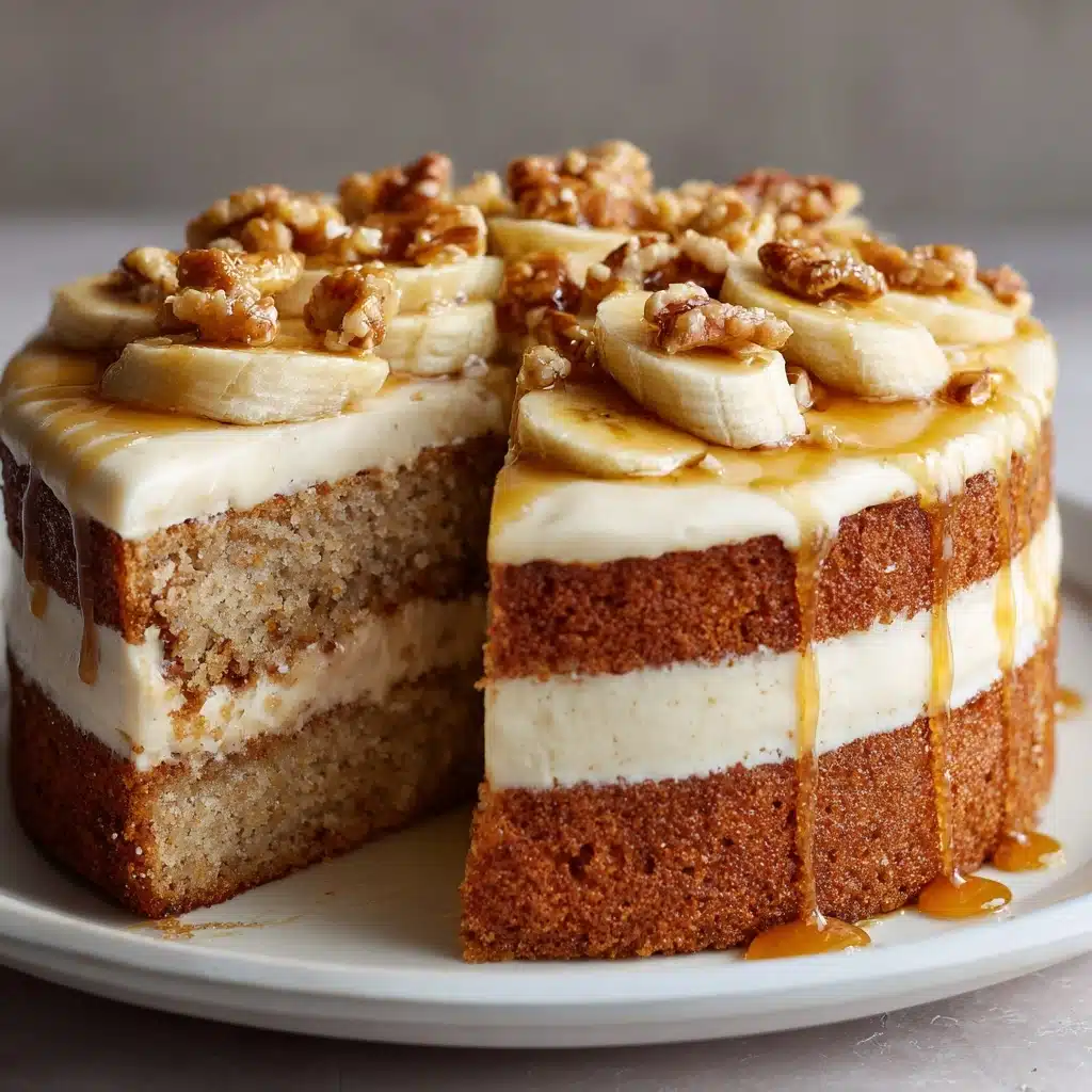 Heavenly Banana Walnut Cream Cake Recipe - Recipe Image
