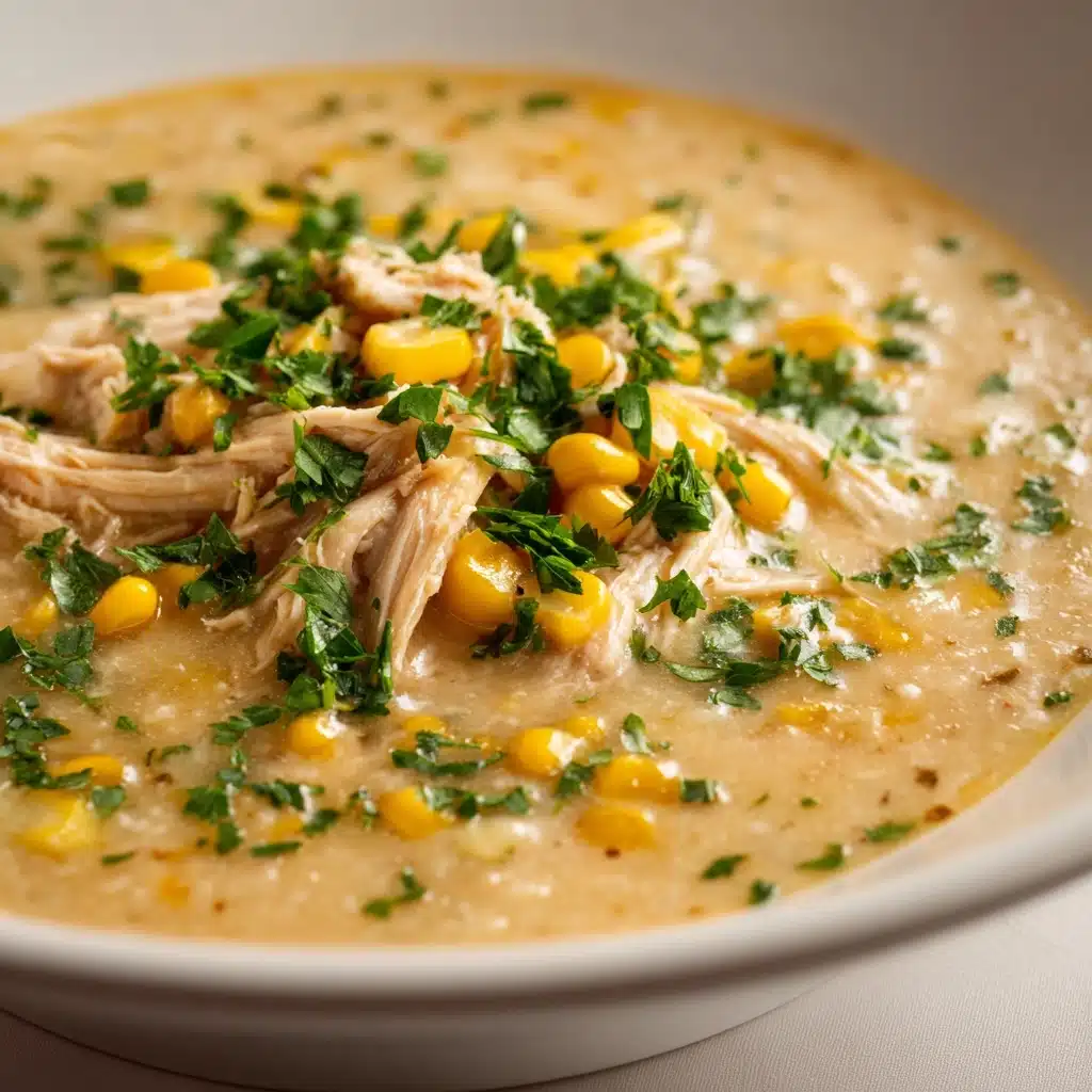 Creamy White Chicken Chili with Corn Recipe - Recipe Image