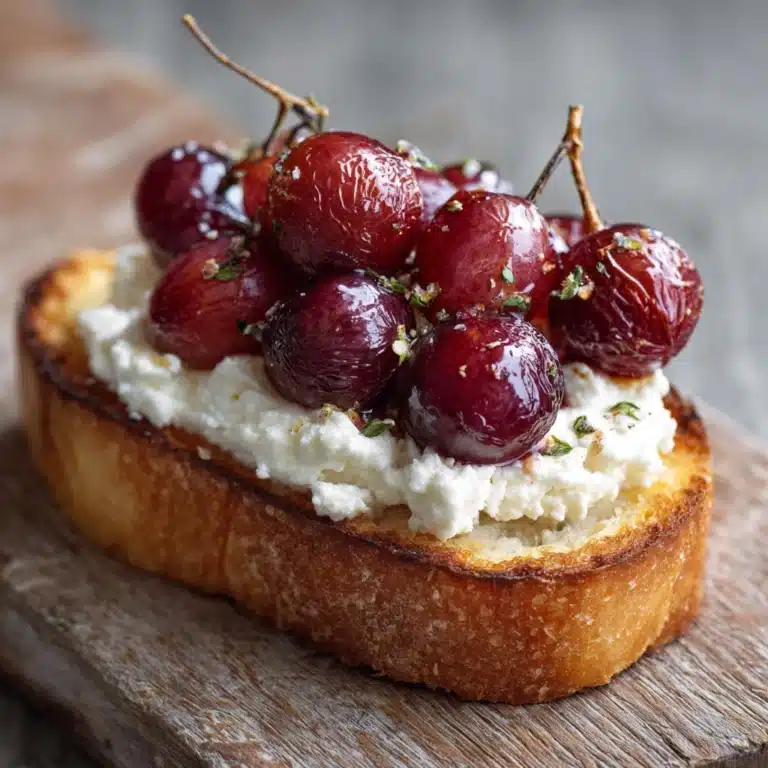Roasted Grapes on Ricotta Toasts Recipe