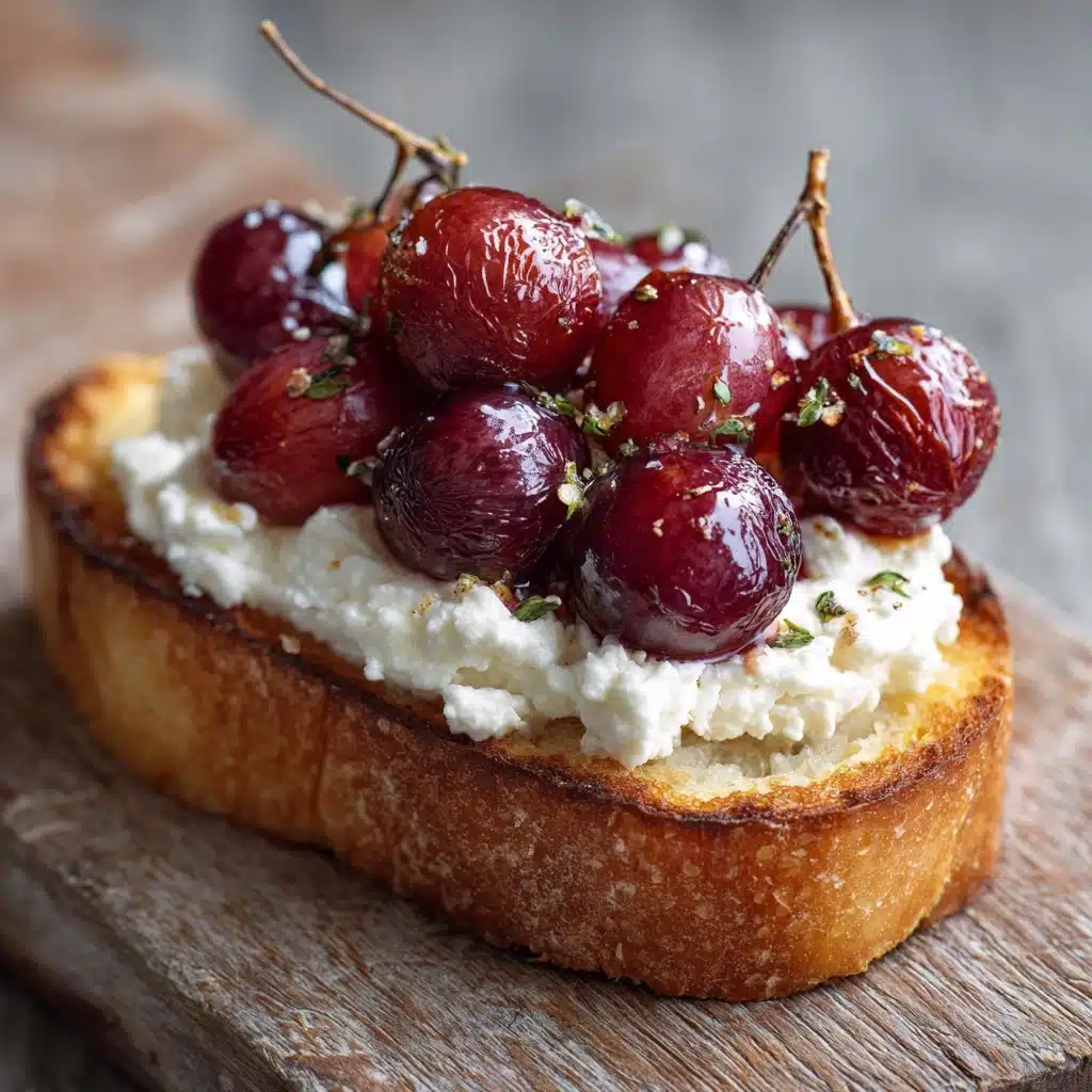 Roasted Grapes on Ricotta Toasts Recipe - Recipe Image