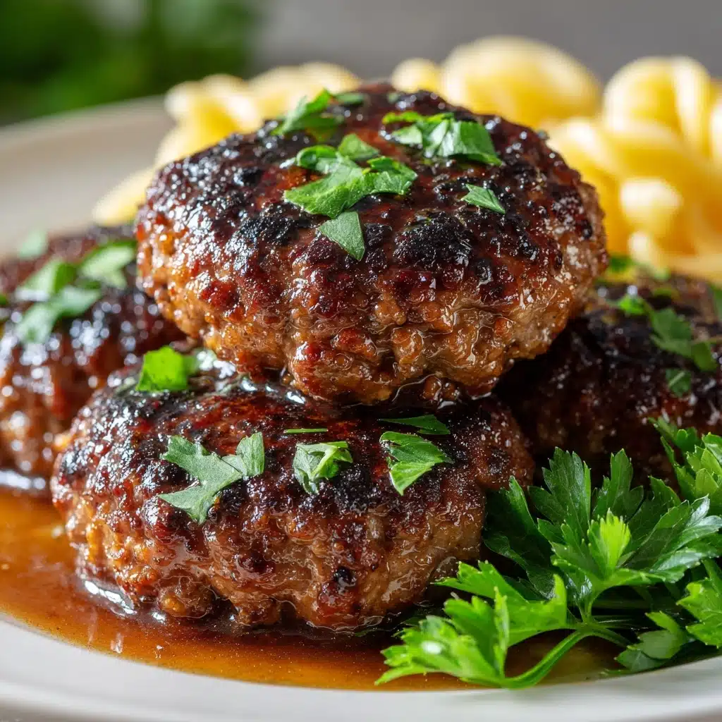 Beef Rissoles with Gravy Recipe - Recipe Image