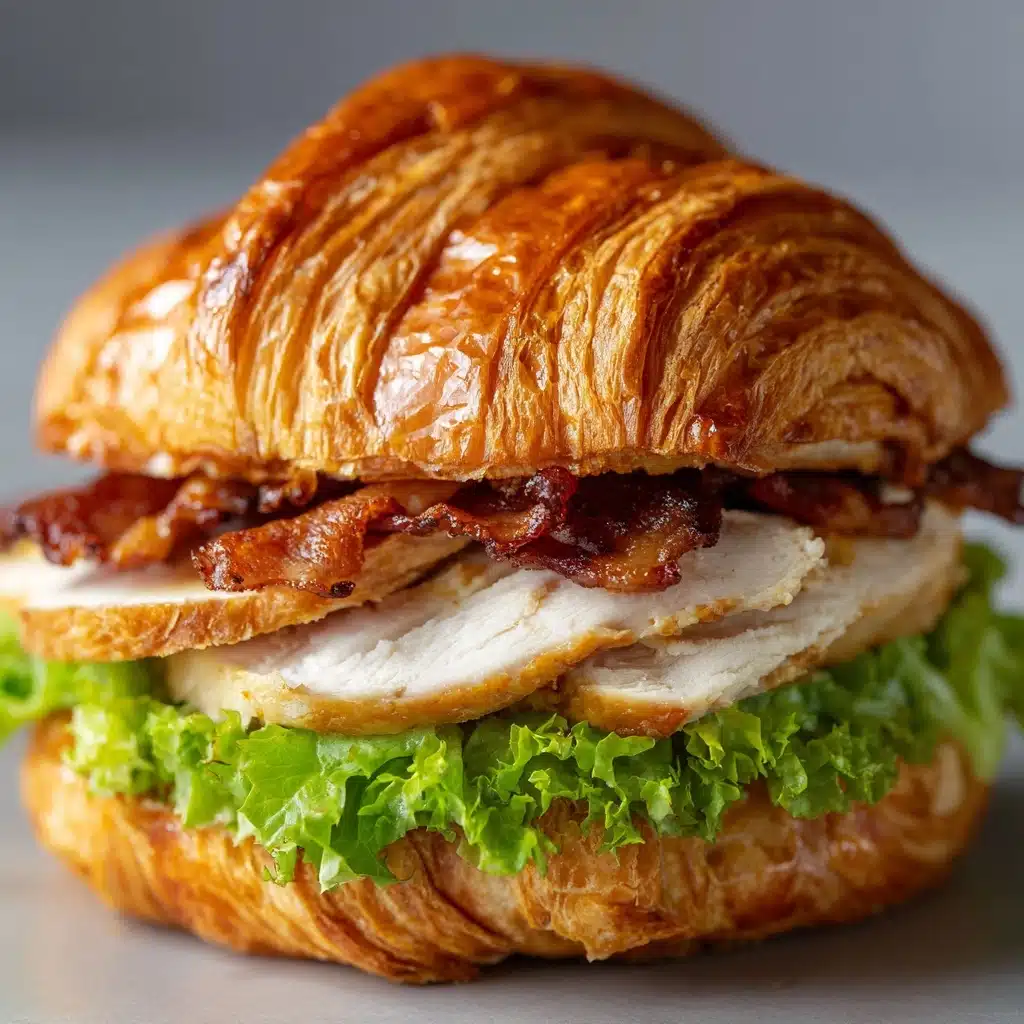 Chicken Caesar Croissant Sandwich Recipe - Recipe Image