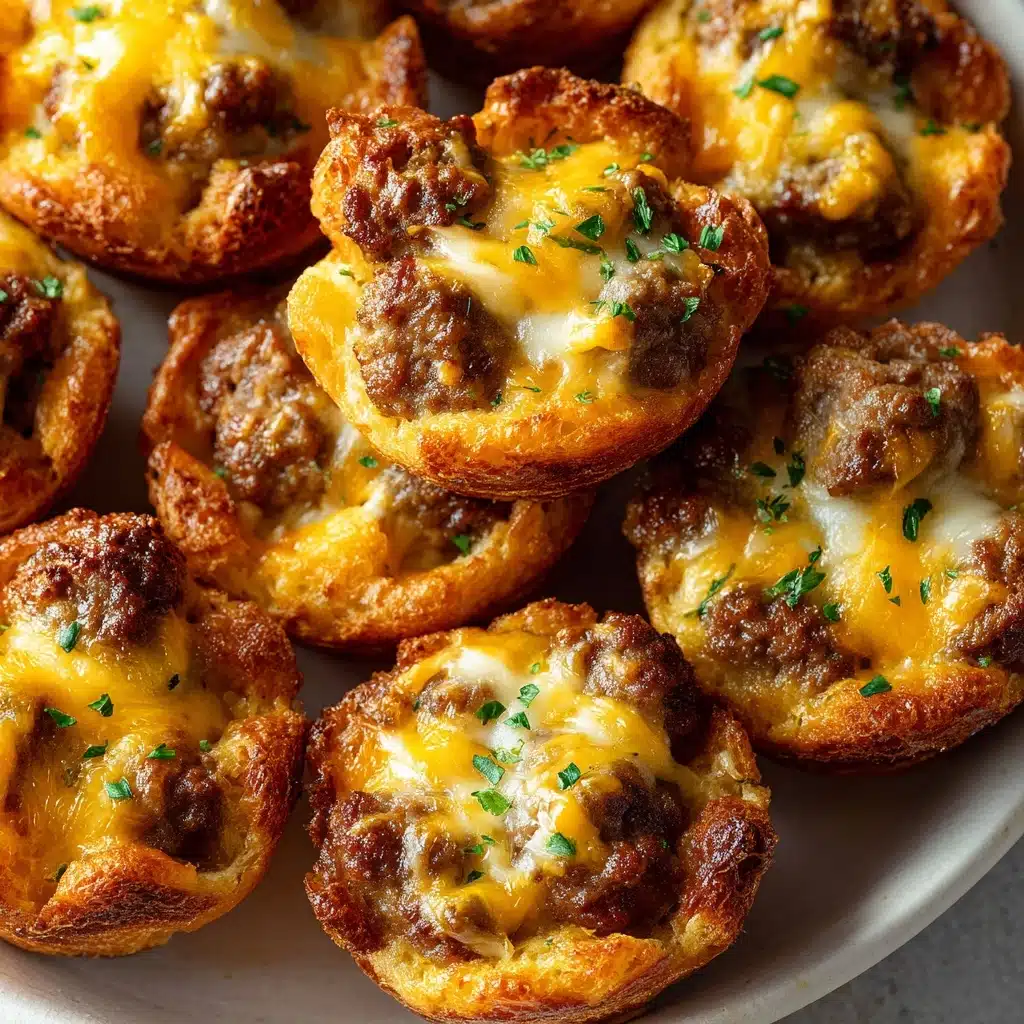 Sausage-Cheese Ball Biscuit Cups Recipe - Recipe Image