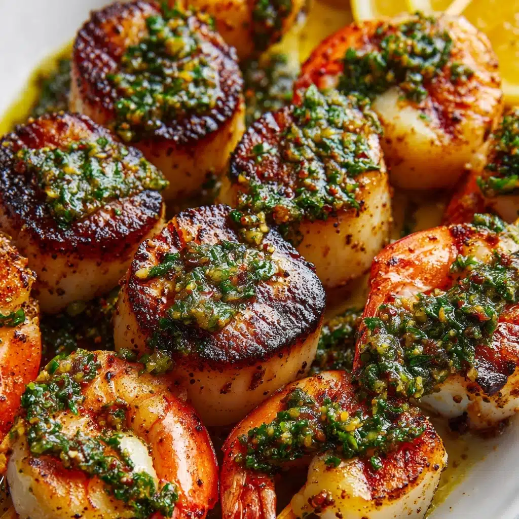 Grilled Surf & Turf Skewers with Chimichurri Recipe - Recipe Image