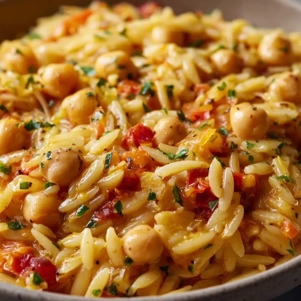 One Pot Chickpea Orzo Recipe