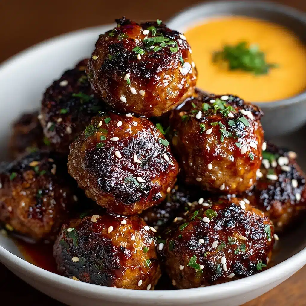 Korean BBQ Meatballs with Spicy Mayo Dip Recipe - Recipe Image