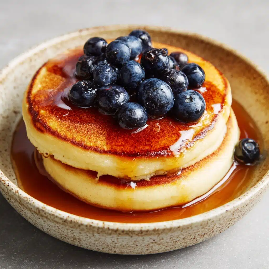 Mini Pancake and Blueberry Bowl with Caramel Drizzle Recipe - Recipe Image