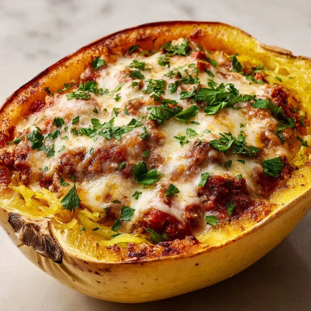 Cheesy Sausage-Stuffed Spaghetti Squash Recipe
