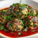 Baked Chicken Ricotta Meatballs with Spinach Recipe