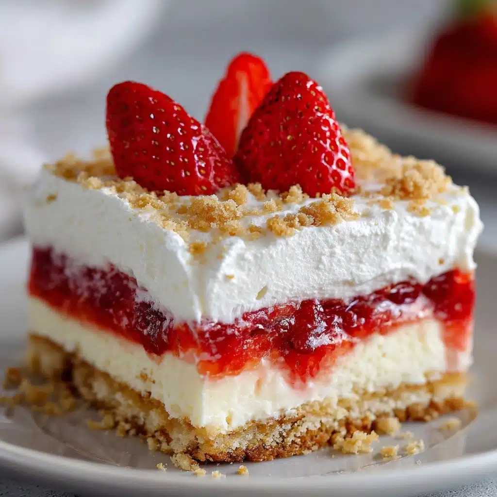 Simple No Bake Strawberry Cheesecake Lasagna Recipe - Recipe Image