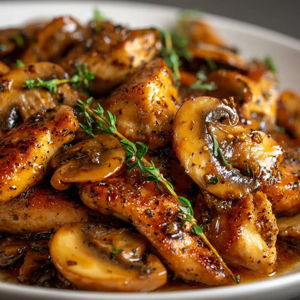 Black Pepper Chicken with Mushrooms Recipe - Recipe Image