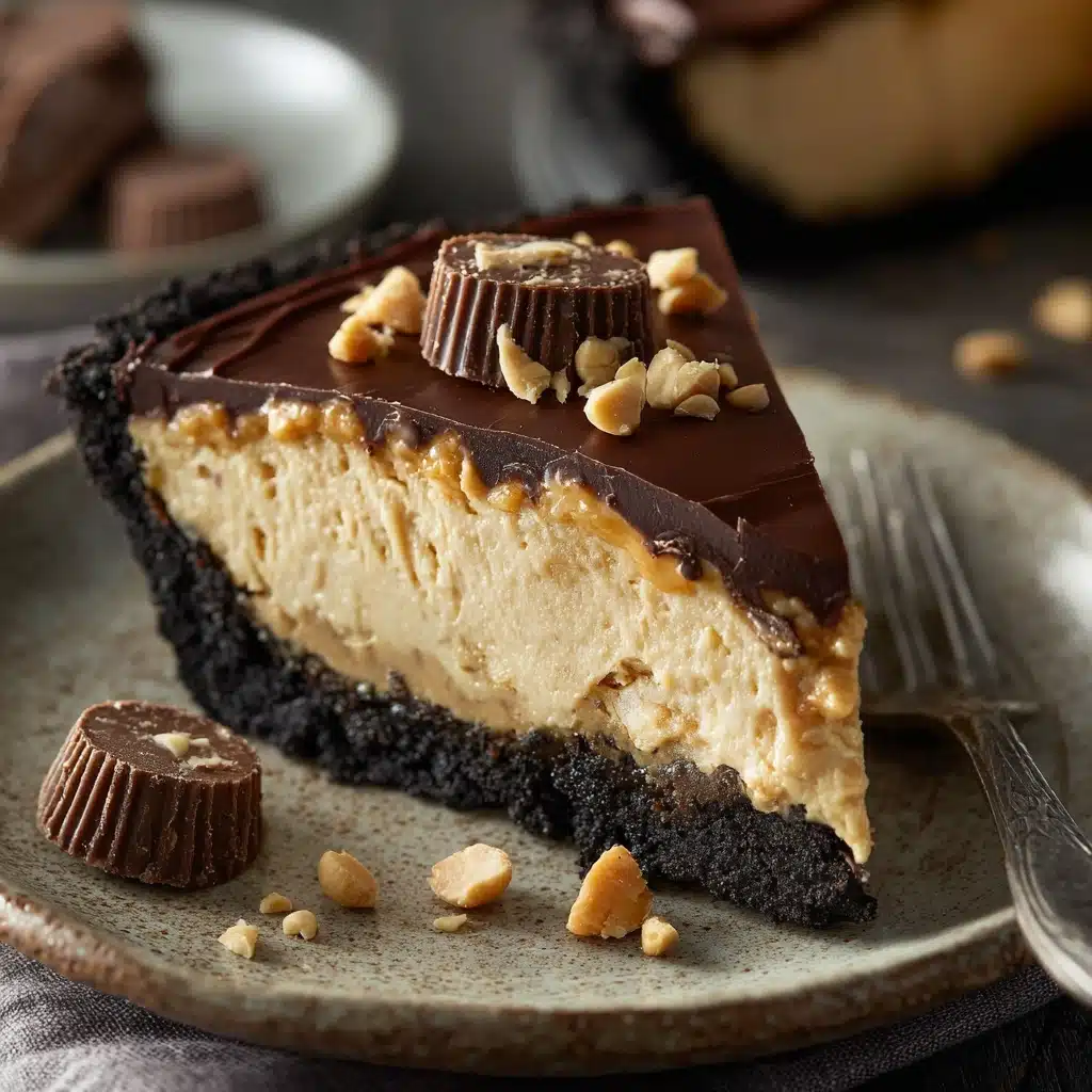 Peanut Butter Cup Chocolate Pie Recipe - Recipe Image