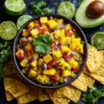 Grilled Pineapple Salsa with Cinnamon Chips Recipe