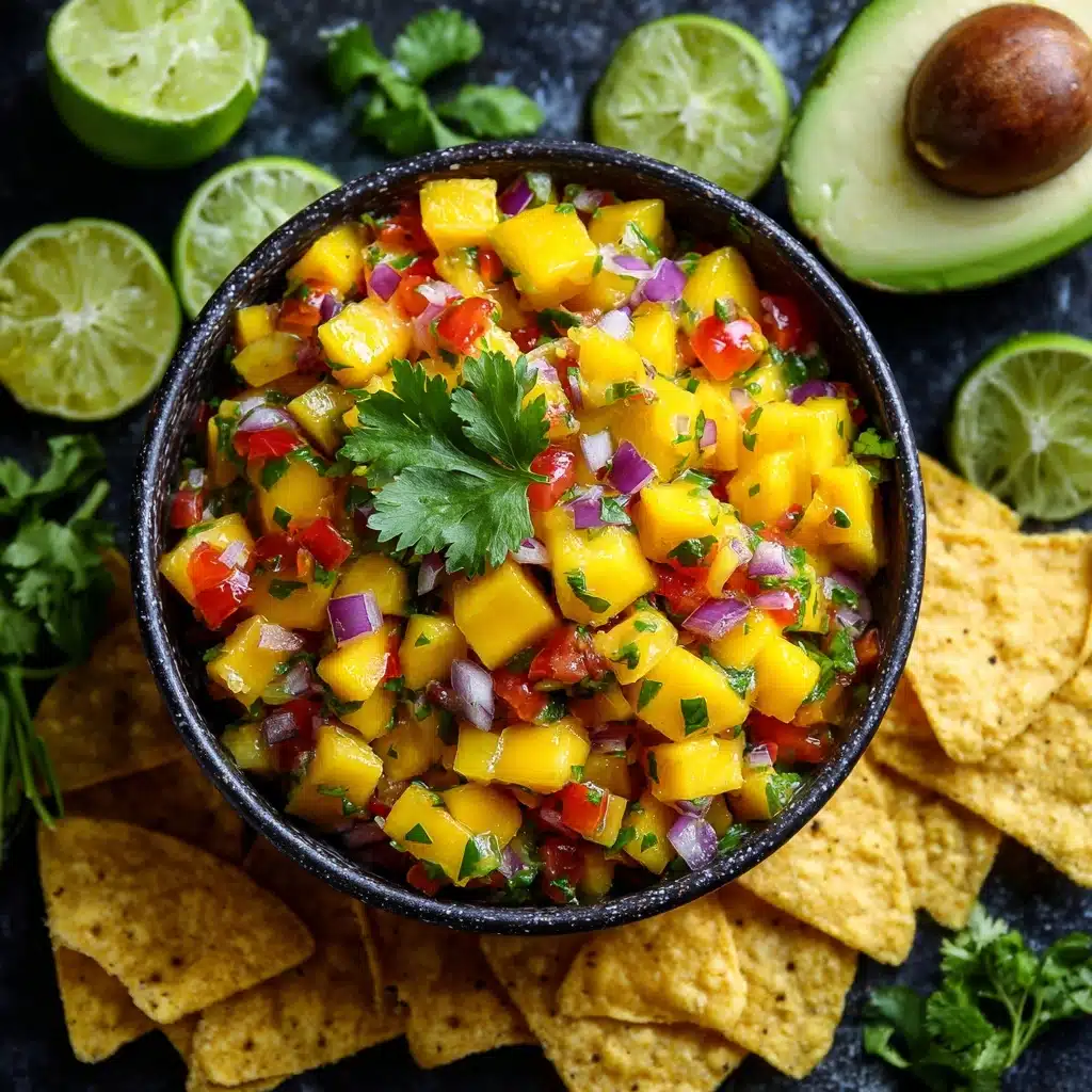 Grilled Pineapple Salsa with Cinnamon Chips Recipe