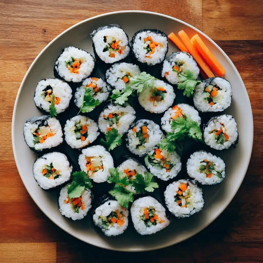 Veggie Sushi Rolls with Soy Dipping Sauce Recipe - Recipe Image