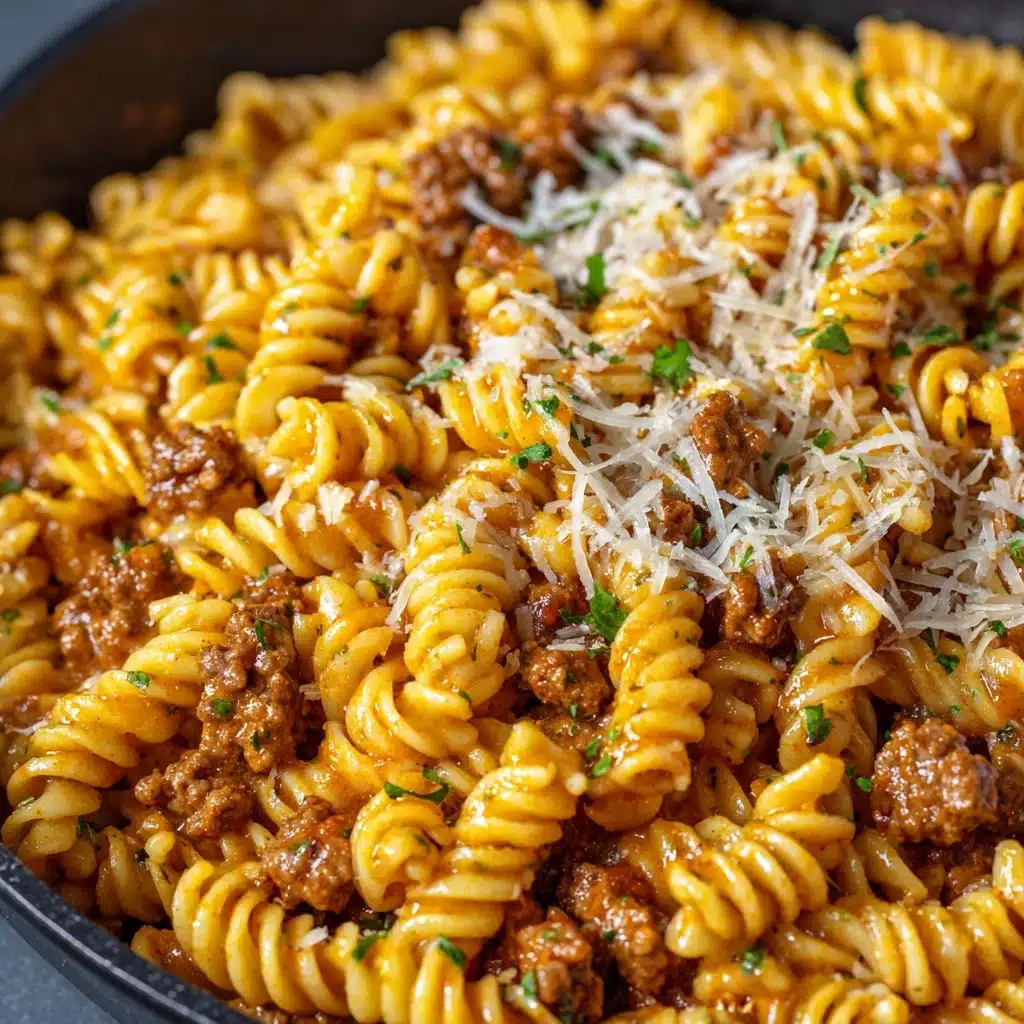 One-Pot Beef and Cheddar Ranch Pasta Recipe - Recipe Image