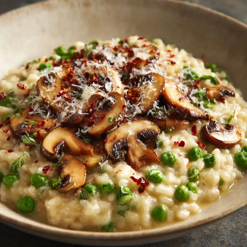 Mushroom and Pea Risotto Recipe - Recipe Image