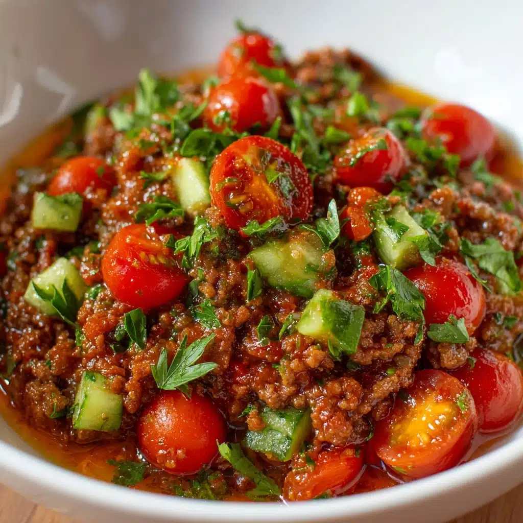 Mediterranean Ground Beef Stir Fry Recipe - Recipe Image