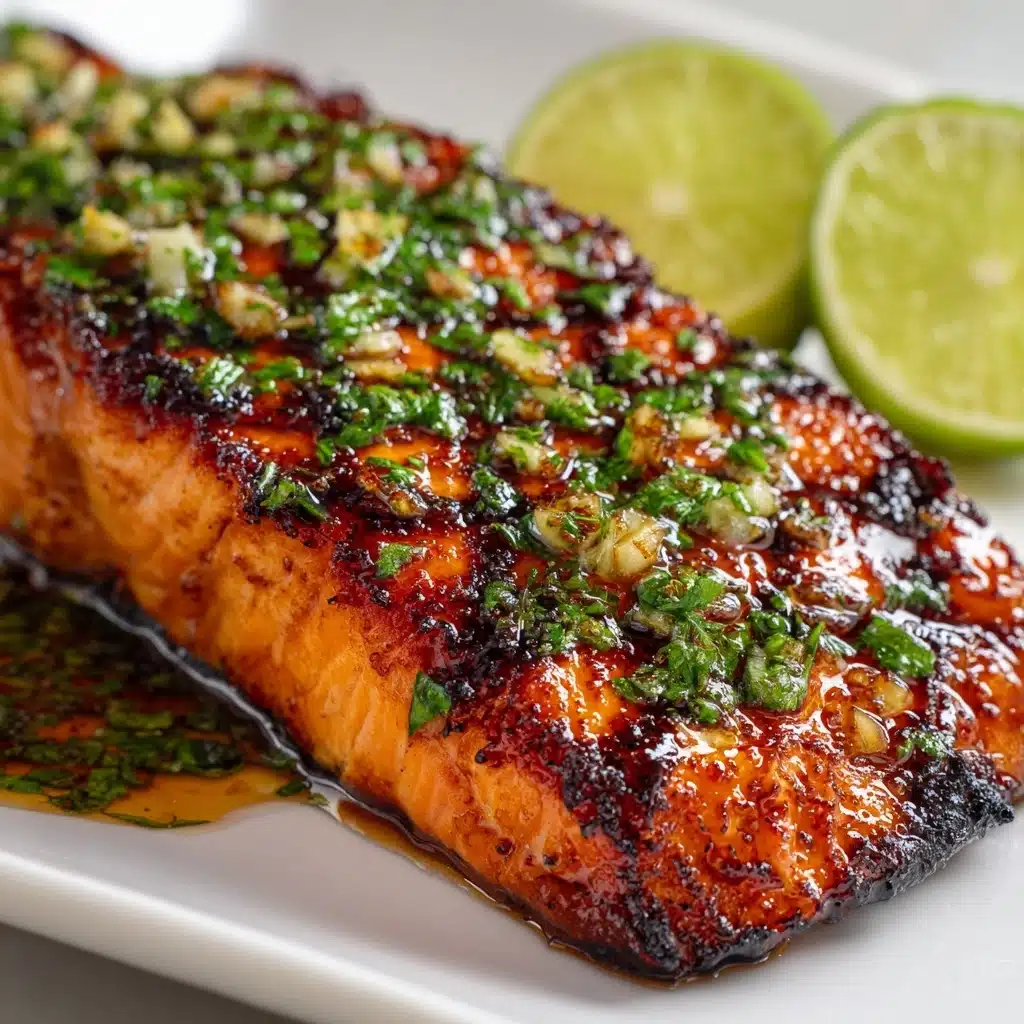 Cilantro Lime Honey Garlic Salmon Baked in Foil Recipe - Recipe Image