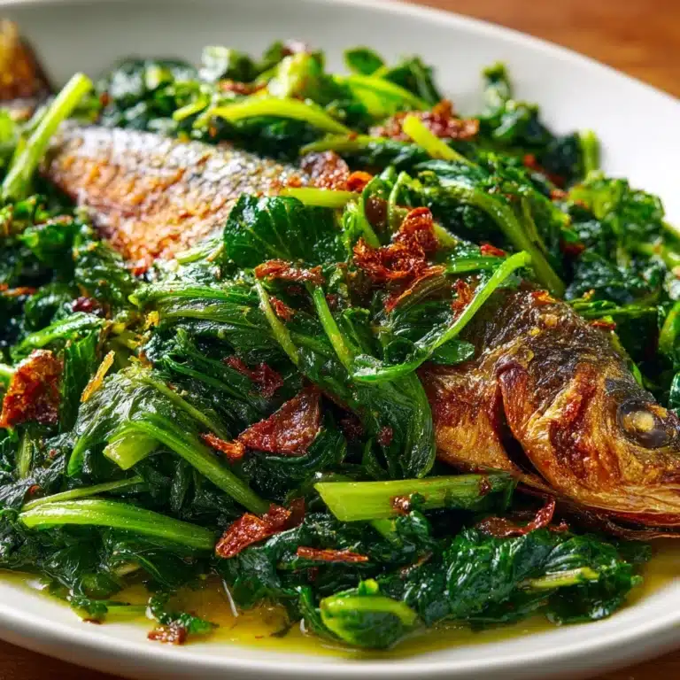Fried Dace with Stir-Fried Greens Recipe