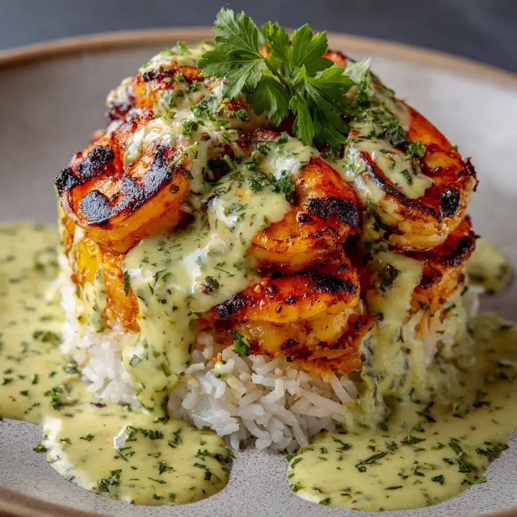 Zesty Shrimp & Avocado Rice Bowls with Cilantro Lime Sauce Recipe - Recipe Image
