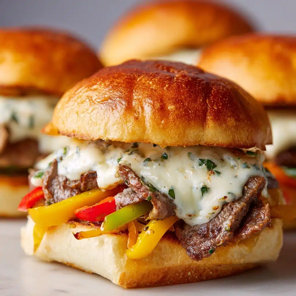 Philly Cheesesteak Sliders Recipe - Recipe Image