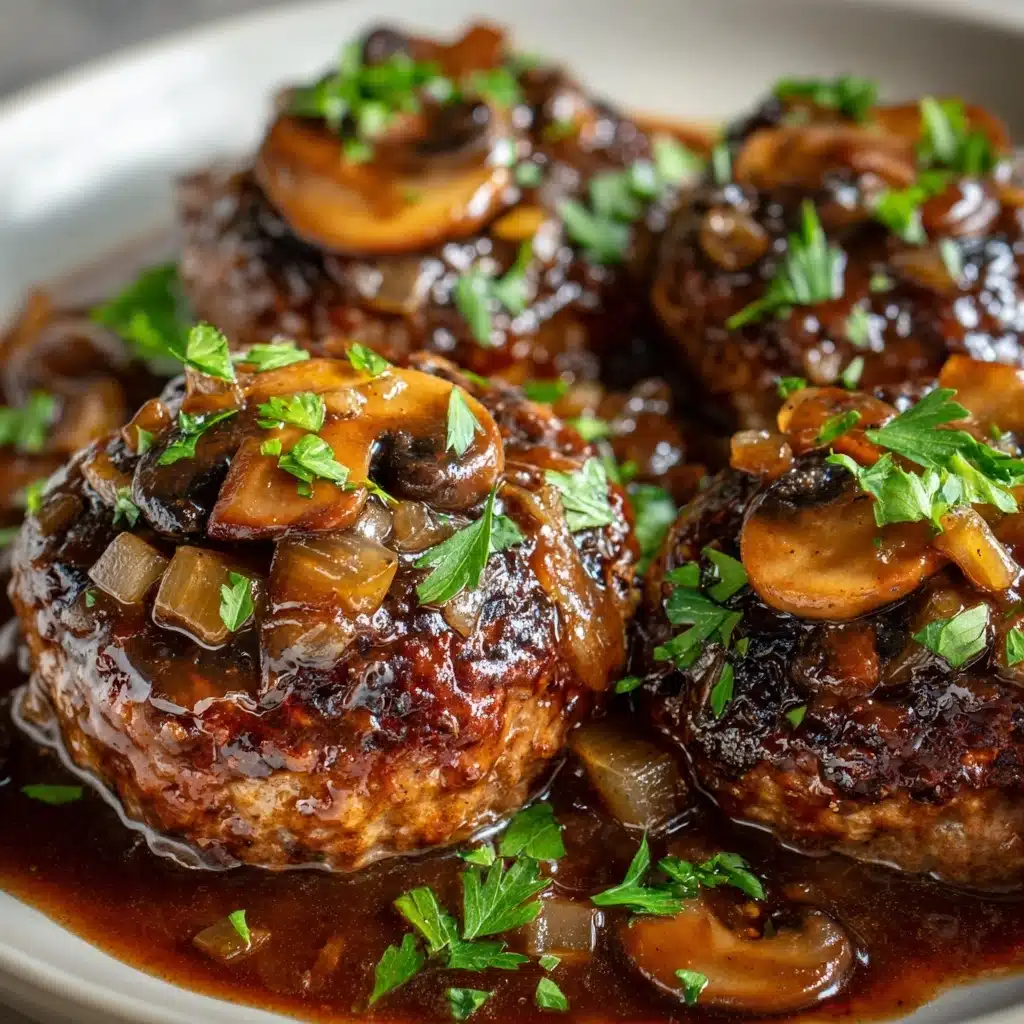 Bobby Flay’s Salisbury Steak Recipe with Mushroom Gravy Recipe - Recipe Image