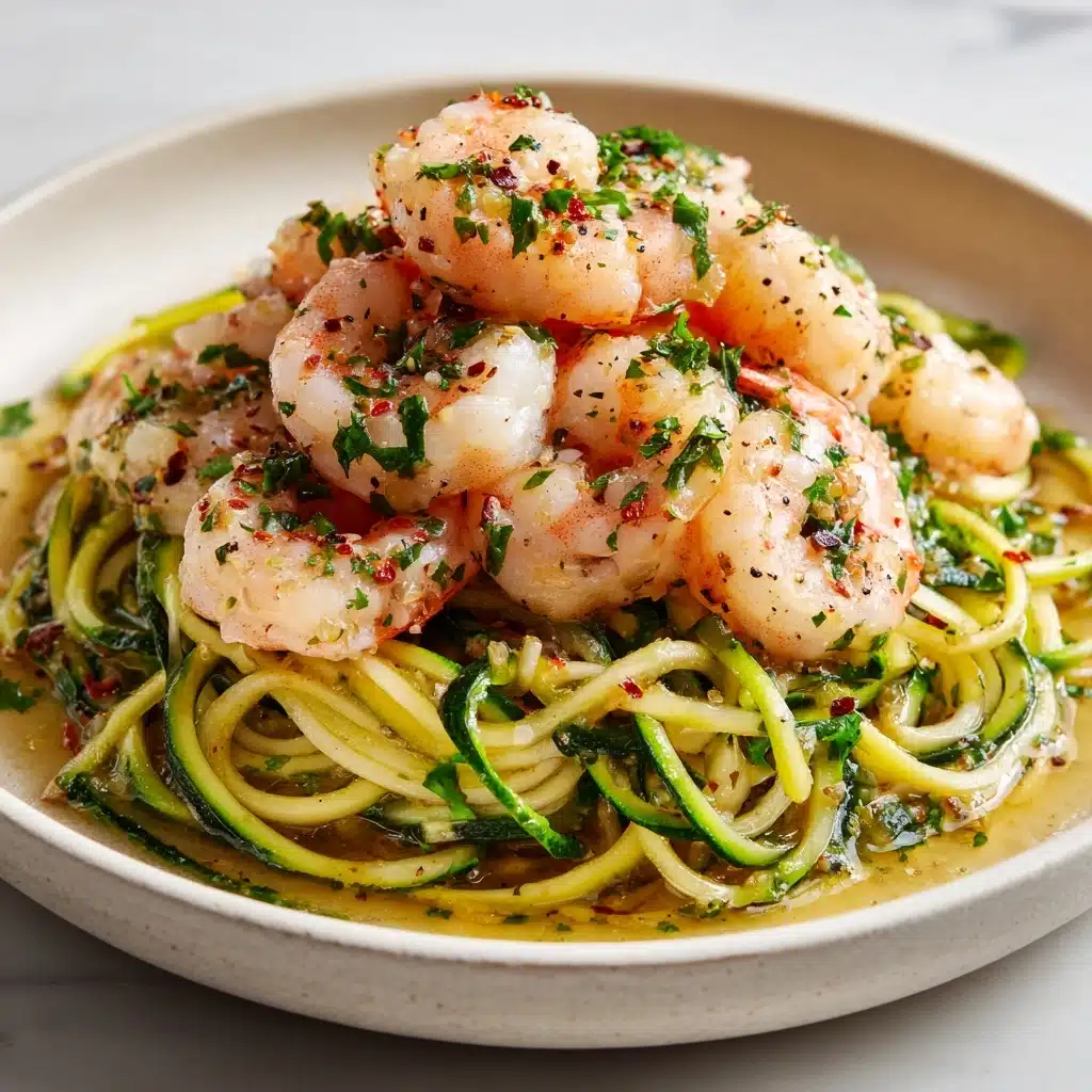Garlic Butter Shrimp with Zucchini Noodles Recipe - Recipe Image