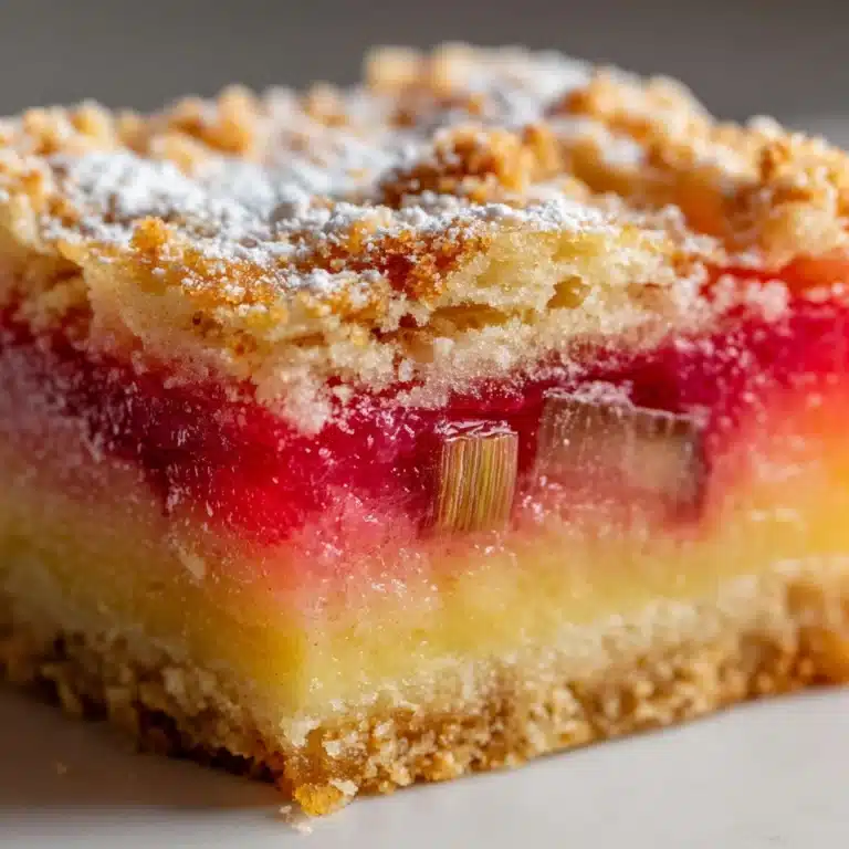 Rhubarb Custard Bars Recipe
