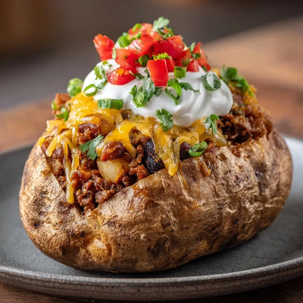 Taco Stuffed Baked Potatoes Recipe - Recipe Image