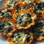 Spinach Dip Cheese Crisps Recipe