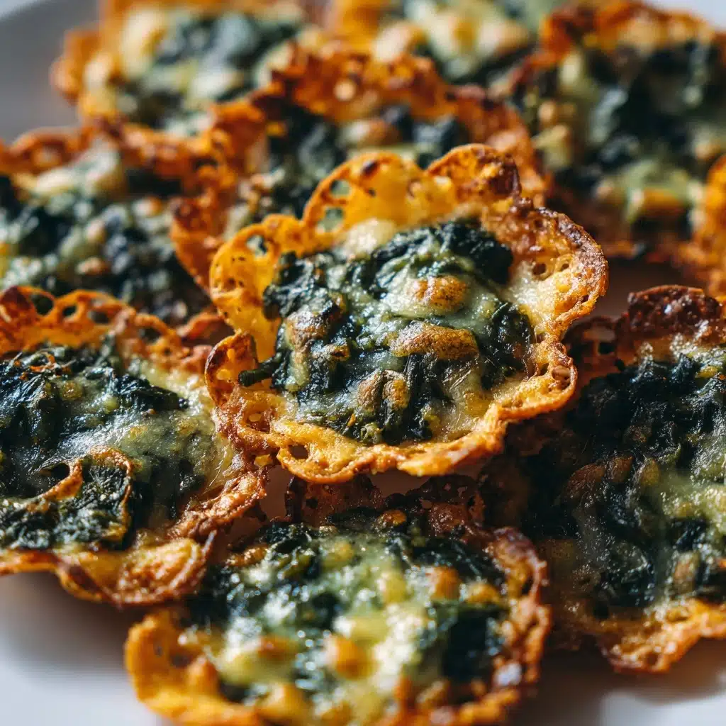 Spinach Dip Cheese Crisps Recipe - Recipe Image