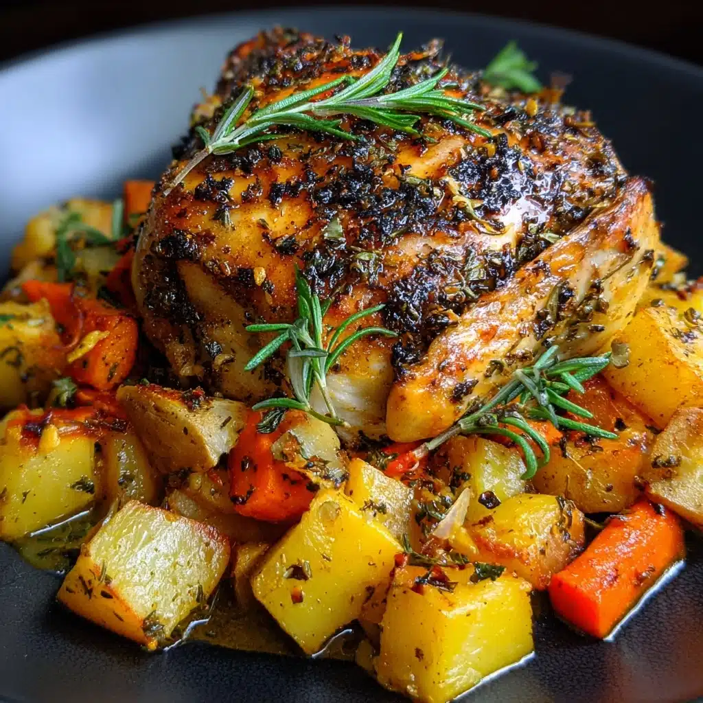 Roasted Chicken with Herb Vegetables Recipe - Recipe Image