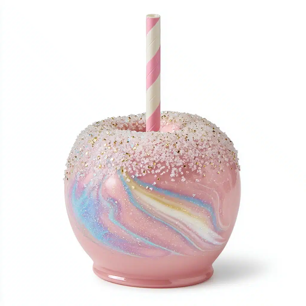 Cotton Candy Swirl Candy Apples Recipe - Recipe Image