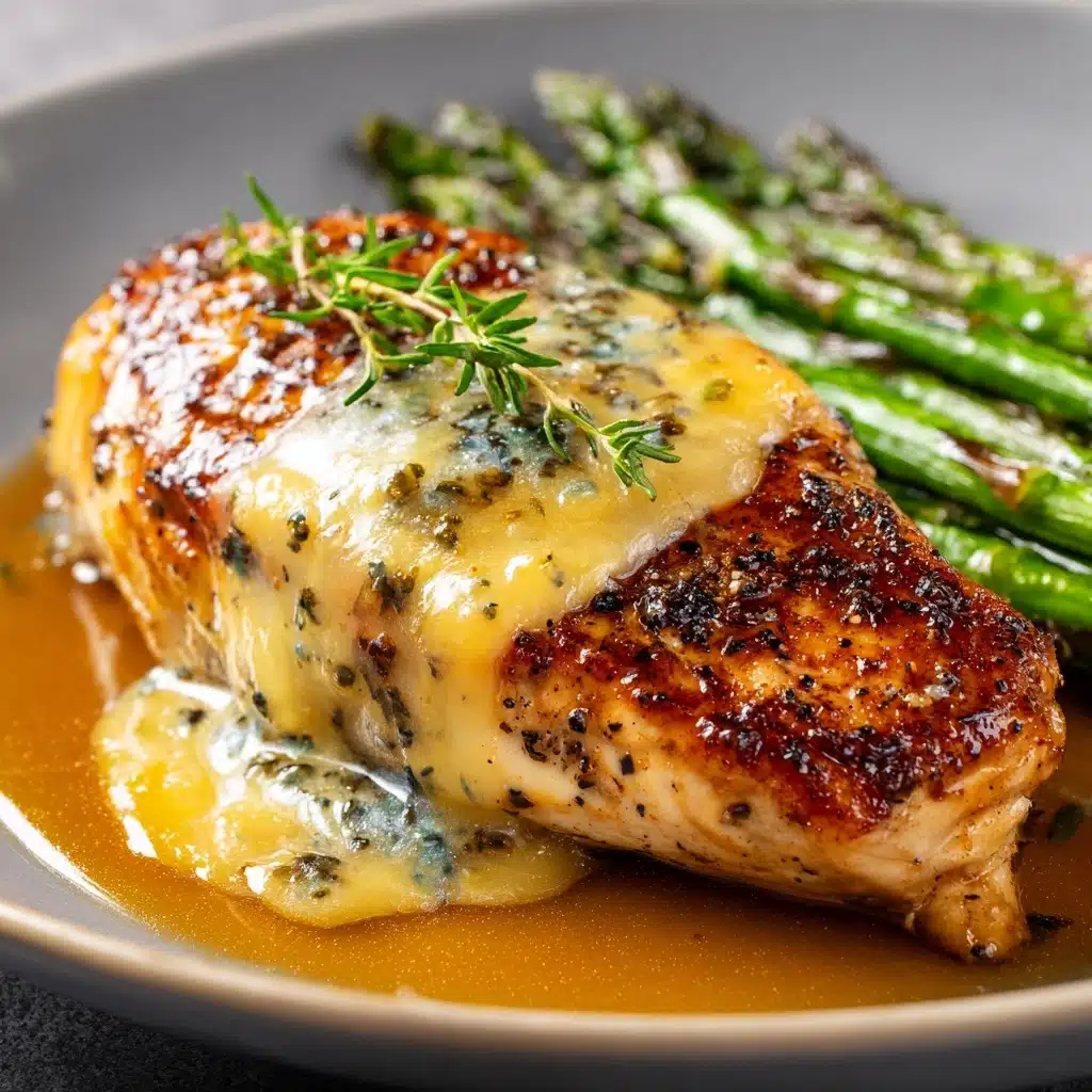 Honey Mustard Chicken with Roasted Asparagus and Cheese Recipe - Recipe Image