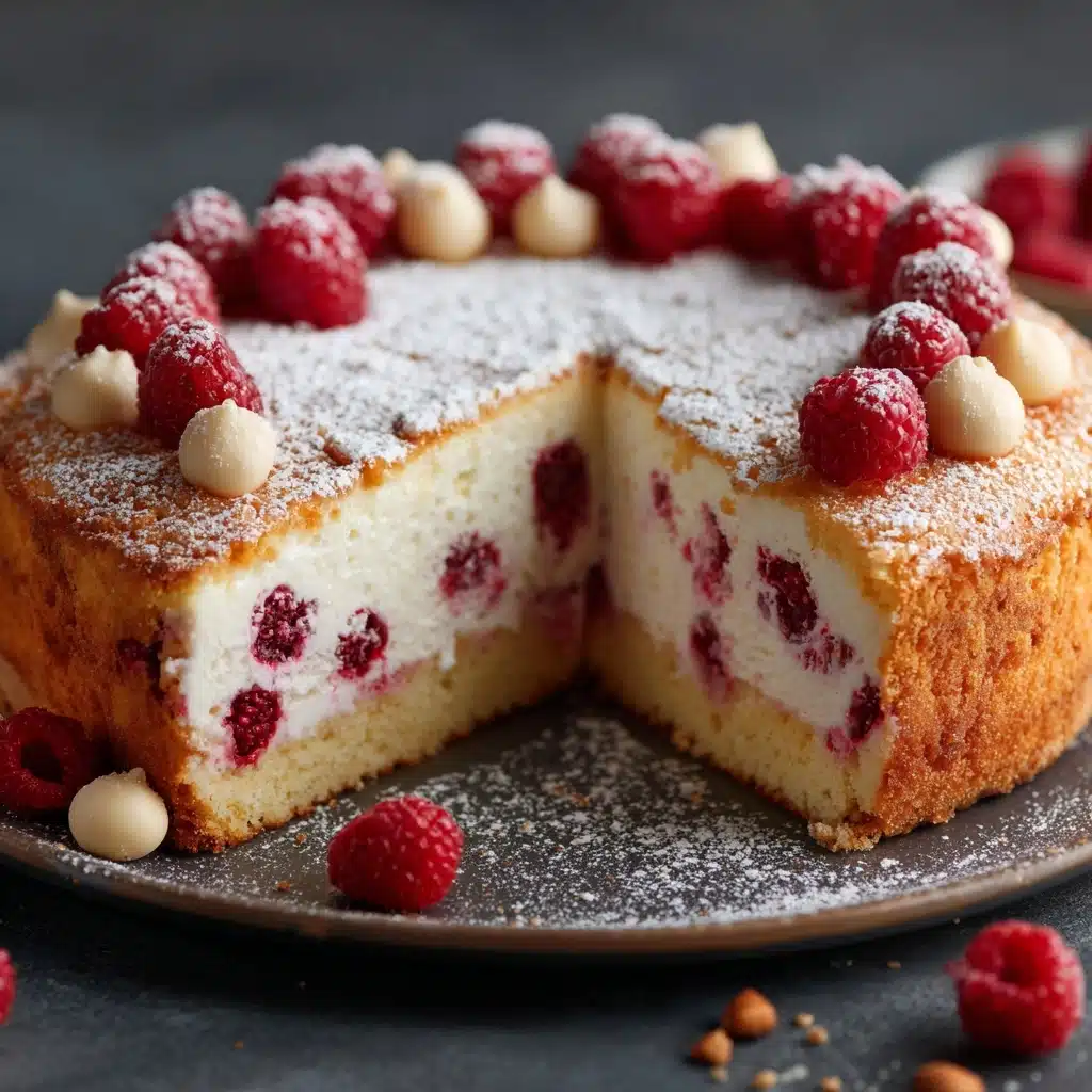 White Chocolate Chip Raspberry Cake Recipe - Recipe Image